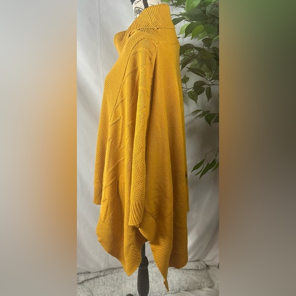 Mustard Sweater Poncho - Picture 4 of 9
